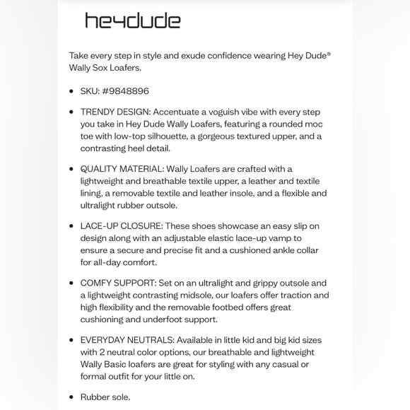 🌟EUC Kids Hey Dude Wally Sz 3 (grey/blue) - Picture 3 of 10